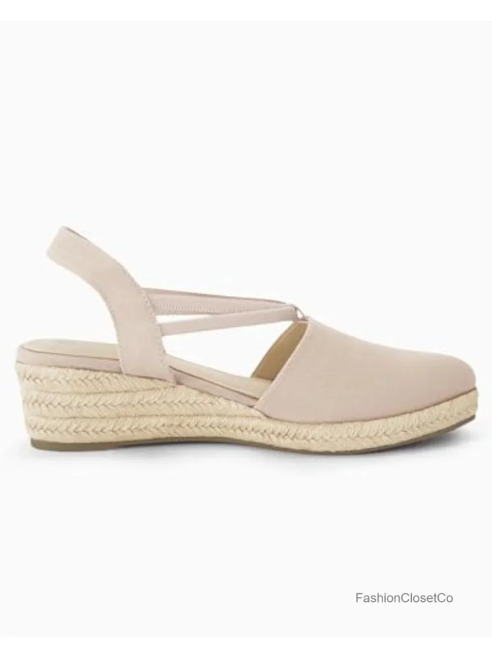 Women's Platform Wedge Espadrille Sandals Slingback Slip On Closed Toe